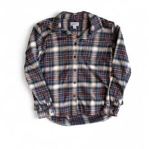 2010s Carhartt Relaxed Fit Brown Blue Plaid Flannel Shirt – Grunge Men’s L